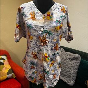 Disney scrub top winnie the pooh size small